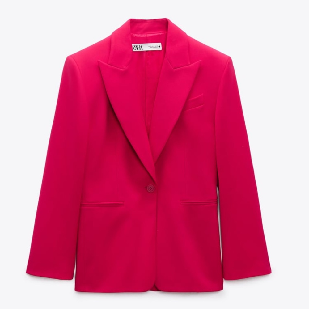 NWT ZARA FITTED BLAZER LIMITED EDITION FUCHSIA SIZE XS NWT